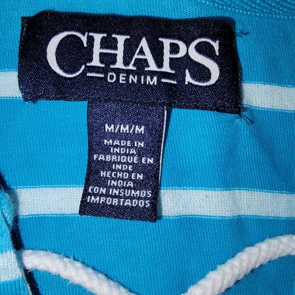 Chaps Denim Blue Striped Garment - Picture 3 of 9